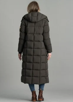 Carrington Longline Coat - Dark Olive