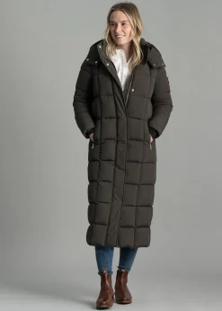 Carrington Longline Coat - Dark Olive