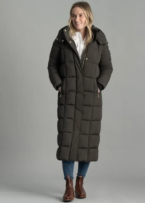 Carrington Longline Coat - Dark Olive