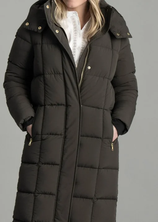 Carrington Longline Coat - Dark Olive