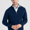 Cashmere 2 Ply Zip Neck Sweater