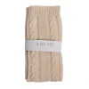 Cashmere Cable Bedsocks - White Undyed