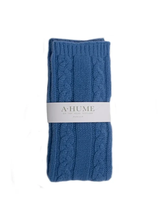 Cashmere Cable Bedsocks - Isfahan