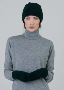 Cashmere Cable Gloves - Bottle