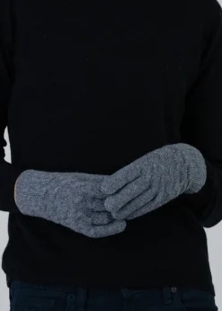 Cashmere Cable Gloves - Derby Grey