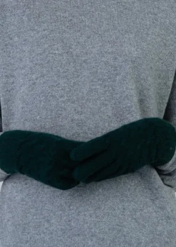 Cashmere Cable Gloves - Bottle