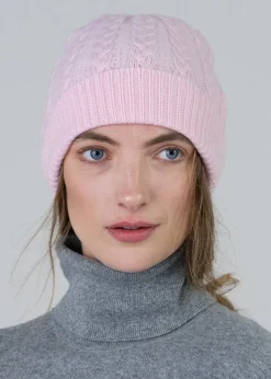 Cashmere Cable Hat - Marshmallow