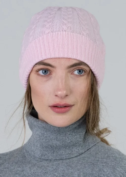 Cashmere Cable Hat - Marshmallow