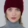 Cashmere Cable Hat - Claret