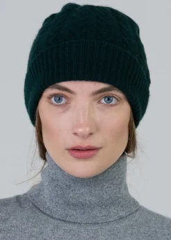 Cashmere Cable Hat - Bottle