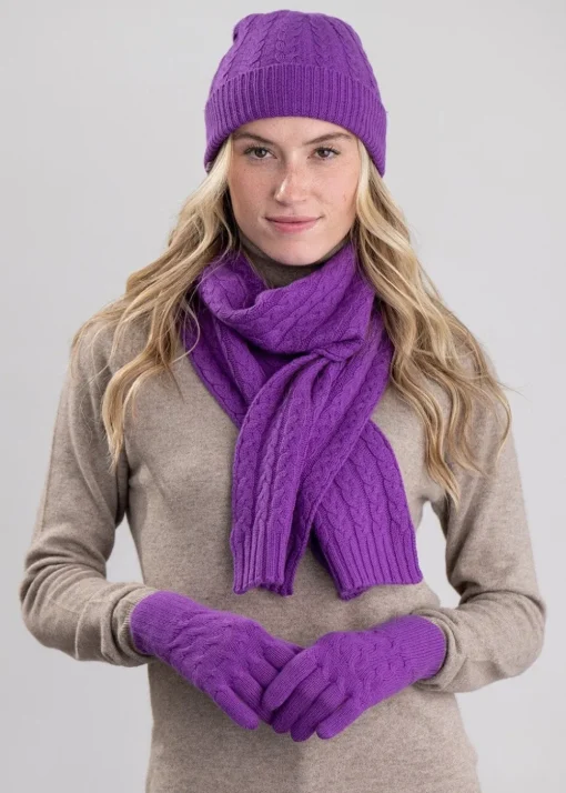 Cashmere Cable Hat - Sari