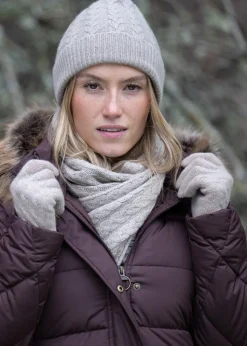 Cashmere Cable Hat - Moondust