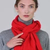 Cashmere Cable Scarf - Cardinal