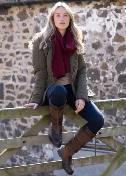 Cashmere Cable Scarf - Claret