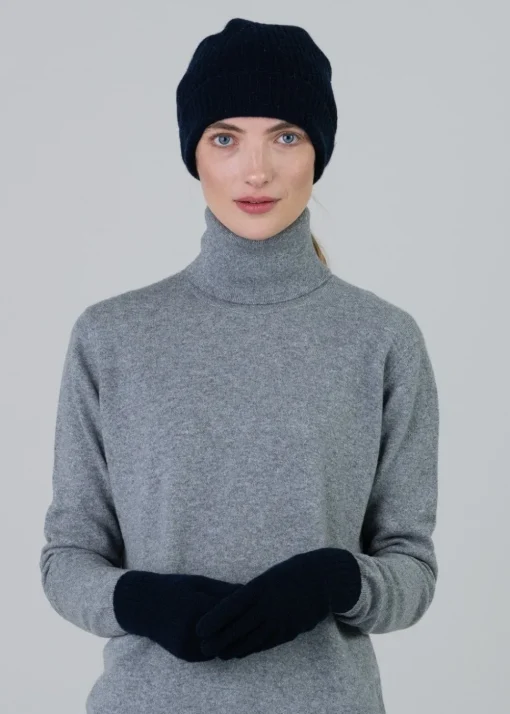 Cashmere Gloves - Navy