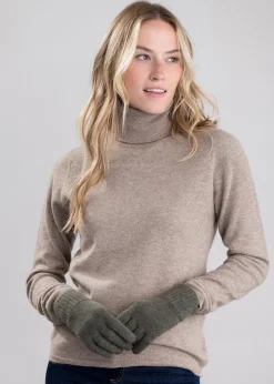 Cashmere Gloves - Loden Mix