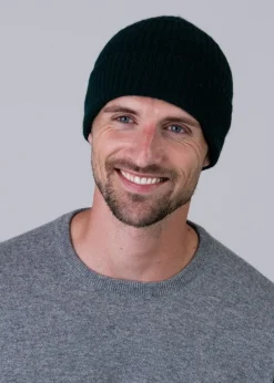 Cashmere Ribbed Hat - Bottle