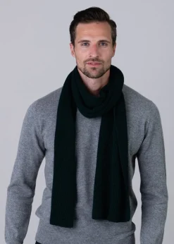 Cashmere Ribbed Scarf - Bottle