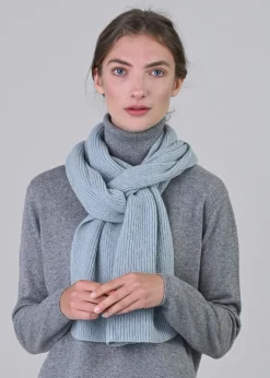 Cashmere Ribbed Scarf - Haar