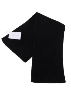 Cashmere Ribbed Scarf - Charcoal