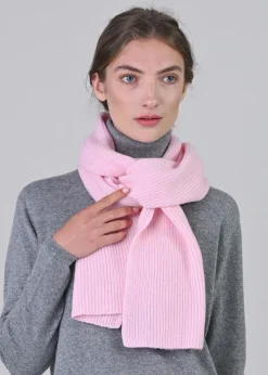 Cashmere Ribbed Scarf - Marshmallow