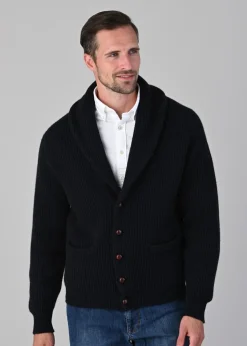 Cashmere Windsor Shawl Jacket - Navy