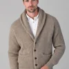 Cashmere Windsor Shawl Jacket - Dark Natural