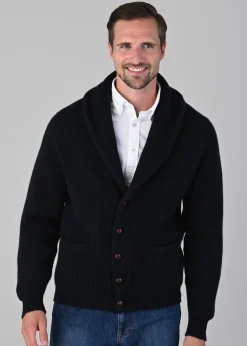 Cashmere Windsor Shawl Jacket - Navy