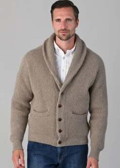 Cashmere Windsor Shawl Jacket - Dark Natural