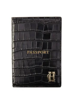 Chelsea Passport Holder - Black Croc