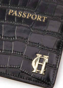 Chelsea Passport Holder - Black Croc