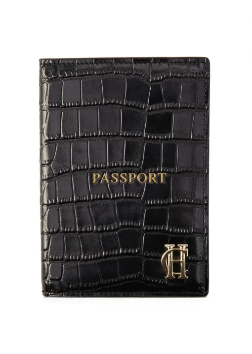 Chelsea Passport Holder - Black Croc