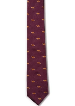 Cheviot Tie - Burgundy Fox