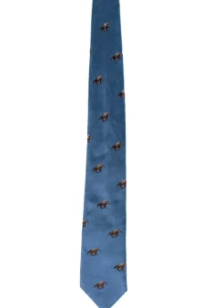 Cheviot Tie - Sky Blue Racing Horse