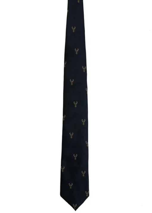 Cheviot Tie - Oxford Navy Stag