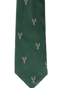 Cheviot Tie - Racing Green Stag