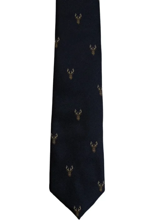 Cheviot Tie - Oxford Navy Stag