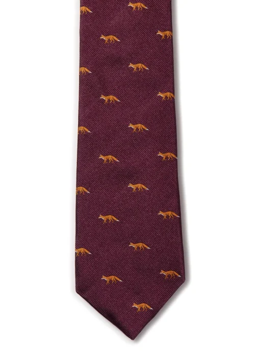 Cheviot Tie - Burgundy Fox