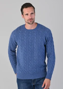 Chirnside 4 Ply Cashmere Crew - Lapis