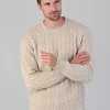 Chirnside 4 Ply Cashmere Crew - Linen