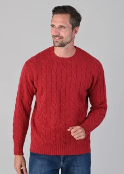 Chirnside 4 Ply Cashmere Crew - Poppy Mel
