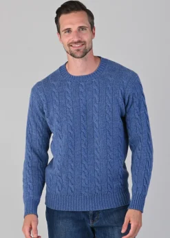 Chirnside 4 Ply Cashmere Crew - Lapis