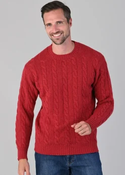 Chirnside 4 Ply Cashmere Crew - Poppy Mel