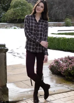 Clarion Blouse - Mole Plaid