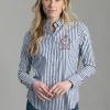 Classic Button Down Shirt - Navy Stripe