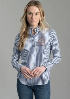 Classic Button Down Shirt - Navy Stripe