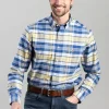Classic Oxford Check Shirt - Rich Blue