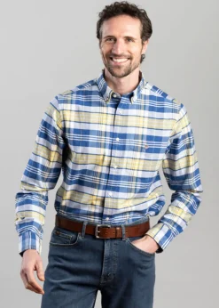 Classic Oxford Check Shirt - Rich Blue