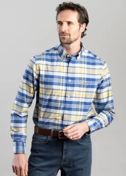 Classic Oxford Check Shirt - Rich Blue