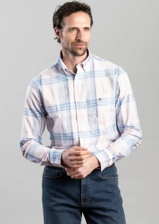 Classic Oxford Check Shirt - Light Pink